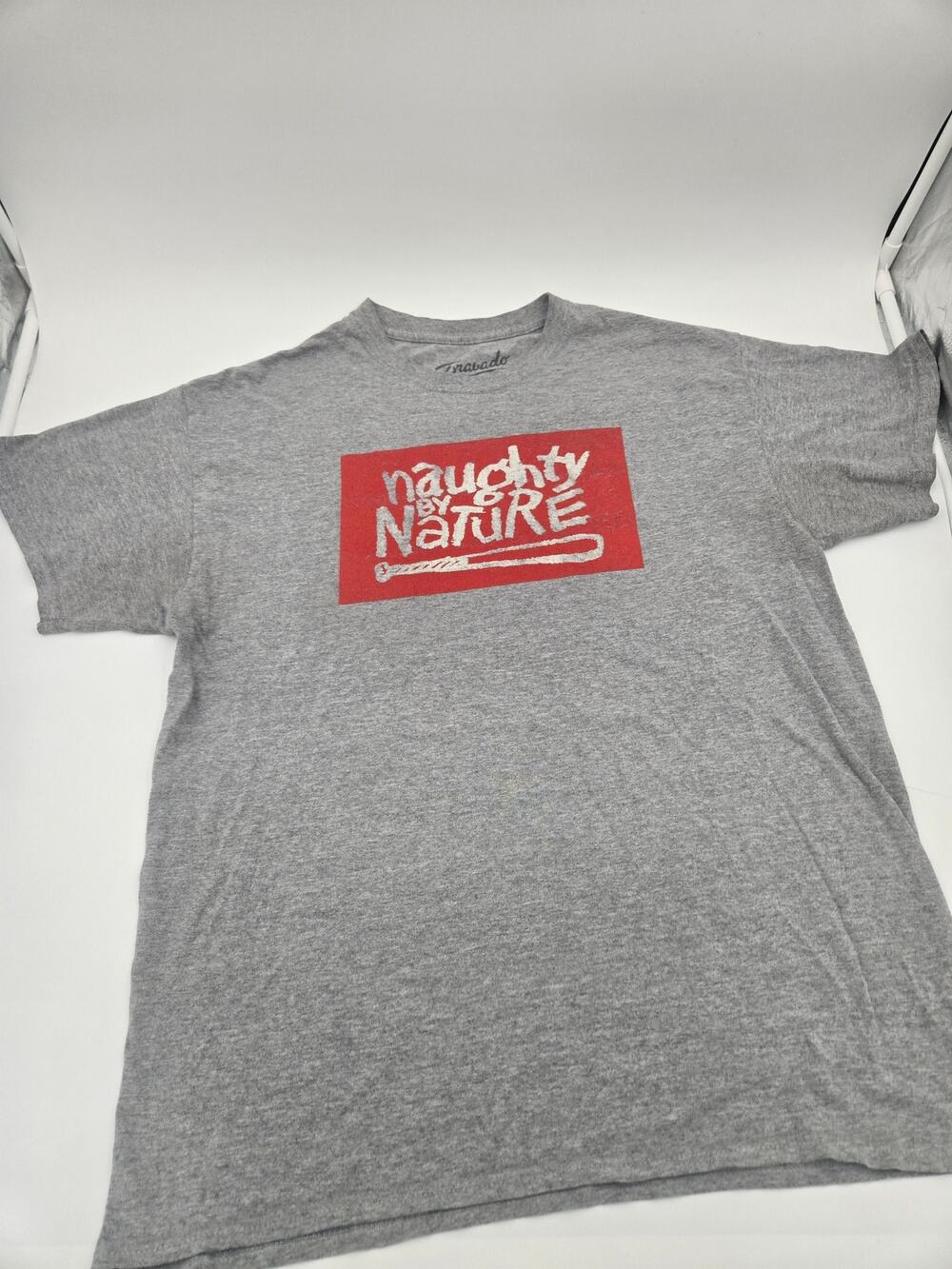 Bravado Naughty By Nature Graphic Tee Mens Large Gray Hip Hop Shirt